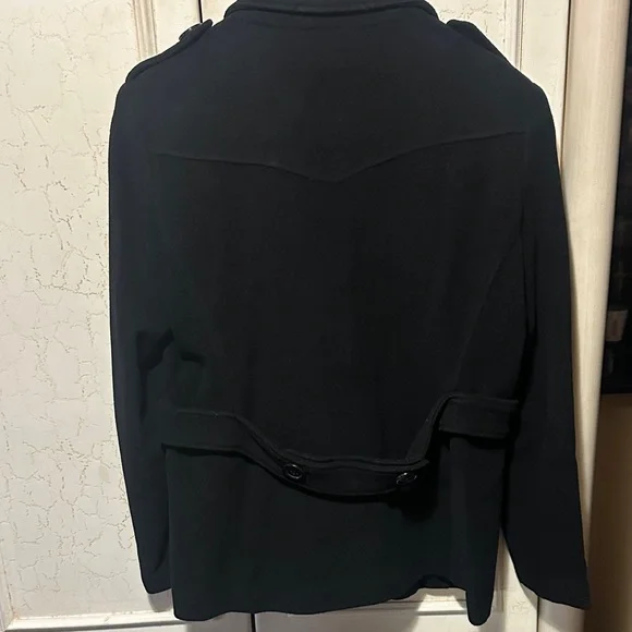 Black Double-Breasted Peacoat - Picture 2 of 4